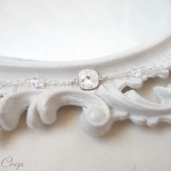 Bracelet mariée strass cristal et perles personnalisable "Grace"