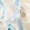 Mariage bleu ciel ivoire porte-alliance original personnalisable "Simplicité"