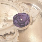 Barrette demoiselle d'honneur fleur violet Léa personnalisable