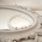 Bracelet mariée perles strass de cristal personnalisable "Holly"