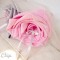 Mariage rose gris porte-alliances original fleurs personnalisable