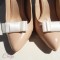 Bijoux de chaussures noeud ivoire mariage Mary
