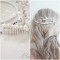 Peigne chignon de mariée perles bijou de coiffure personnalisable