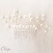 Peigne chignon de mariée perles bijou de coiffure personnalisable