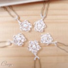Pics à chignon perles de cristal fleurs géométriques 'Judy'