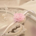 Bracelet fleur rose pâle demoiselle d'honneur personnalisable Adèle  