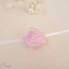 Bracelet fleur rose pâle demoiselle d'honneur personnalisable Adèle  - accessoire cortège mariage
