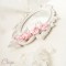 Pics à chignon rose quartz petites fleurs mariage romantique bijou