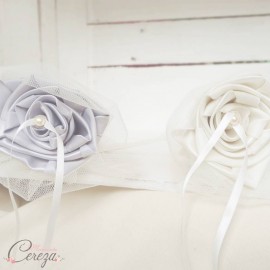 Porte-alliance original Duo gris argent ivoire