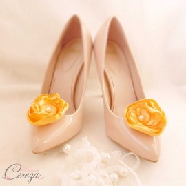 Mariage orange bijoux de chaussures shoe clip Laura