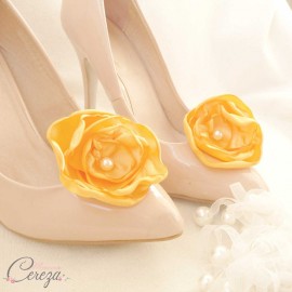 Mariage orange bijoux de chaussures shoe clip Laura