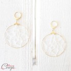 Bijou mariage bohème chic Boucles oreilles poétiques "Dreamcatcher" attrape-rêve créoles