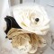 Bouquet demoiselle d'honneur thème musique ivoire noir personnalisable "