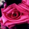 Mariage cabaret rose fuchsia noir bouquet mariée original laçage corset