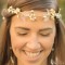 Headband mariage chic perles cristal feuillage nature personnalisable 