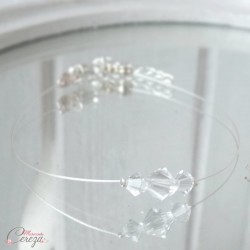 Bracelet mariée ou témoin perles de cristal Swarovski personnalisable "Ana"