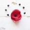 Bijou mariage rouge noir coquelicot baroque gothique chic bracelet fleur perles 