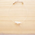 Bracelet mariée témoin simple et joli perles et cristal Swarovski personnalisable "Candice"