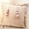 Boucles d'oreille mariage rose gris perles pendantes "Salomé"