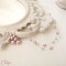 bijou mariage rose gris perles boucles oreille pendantes "Salomé" Melle Cereza
