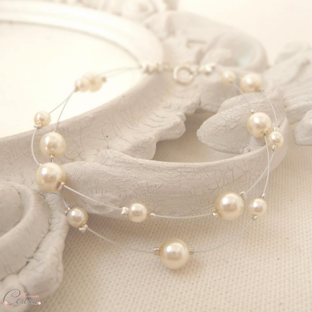 Bracelet Double Rangée Or Avec Perles Colorées & Pendentifs - Femme, Style Bohème, 16+3 Cm, Made By Nami