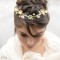 Headband mariage boheme chic perles cristal feuillage nature "Alyssa"