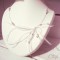 Collier mariée plumes perles romantique original rétro bijou mariage
