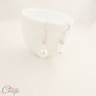 Boucles d'oreille mariage perle chic originales cristal Swarovski "Olympe"