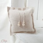 Boucles d'oreille mariee perles simples et originales "Alma"