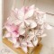 Bouquet de mariée origami rose pastel fleurs japonaises "Be my Valentine"