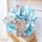 Bouquet mariée original jute bleu origami Melle Cereza