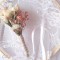 accessoire mariage champetre chic Porte alliances fleurs séchées dentelle "Brin de nous"