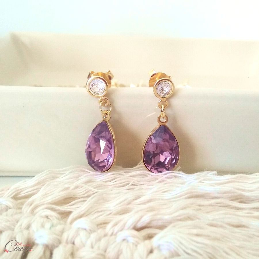 Boucles d'Oreilles Argentées Design Gouttes d'Eau à Strass | Yours Clothing