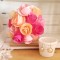 Bouquet mariée original fleurs de papier rose orange "Gabriella" Bouquet origami
