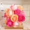 Bouquet mariée sans fleurs de papier rose orange "Gabriella" Bouquet origami