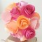Bouquet remariage fleurs de papier rose orange "Gabriella" Bouquet origami