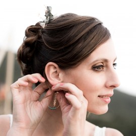 Boucles d'oreille créoles épis "Apollonie" Bijou mariage champêtre 