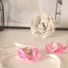 Bracelet temoin enfant fleur rose et partition musique "Evie"