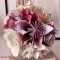 Bouquet de mariée original "Crazy Love" rouge blanc origami personnalisable 