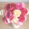 Bouquet de mariée origami rouge rose ivoire "Gabriella" Bouquet fleurs de papier