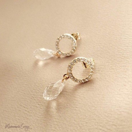 Boucles D’Oreilles Femme Clearine – Gland Long Strass Cristal, Argenté, Élégant Pour Mariage Noël Fête - 4