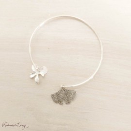 Bracelet mariage champêtre chic végétal "Sanaé" bijoux mariée