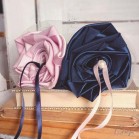 Mariage bleu marine rose porte-alliances bouquet de fleurs original "Simplicité"