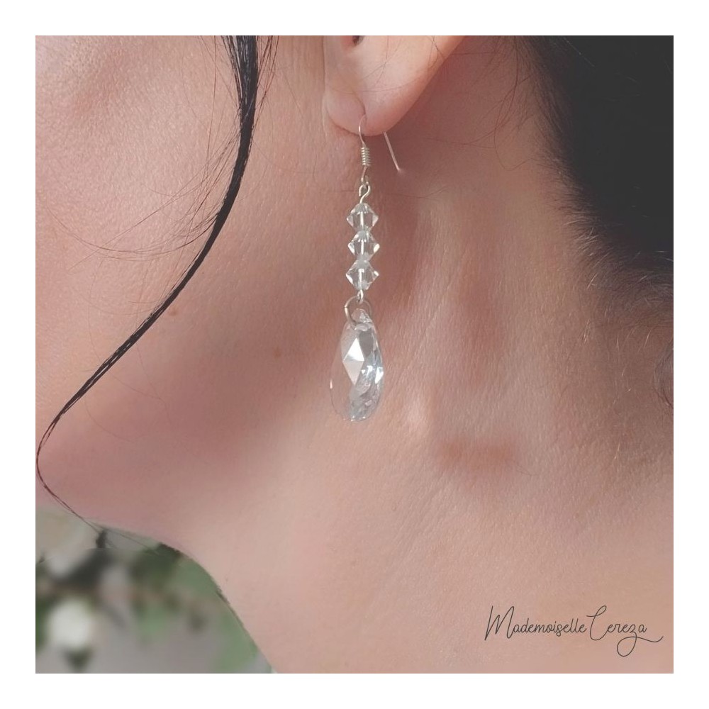 Boucles d'oreilles SWAROVSKI®ELEMENTS et cristal de Bohême