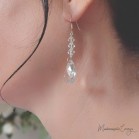 Boucles d'oreilles Swarovski pendantes cristal chic "Victoria"