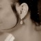 Boucles d'oreille mariée avec goutte strass Swarovski transparent - "Letizia"