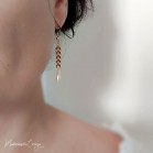 Boucles mariee champêtre chic épis perle goutte "Amana"