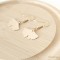 Boucles oreille dore feuille de Ginkgo mariage champêtre feuille  Bijou mariage 