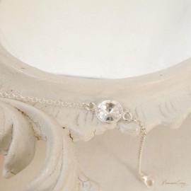 Bracelet mariée solitaire cristal Swarovski "Précieuse"