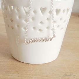 Bracelet mariée champêtre chic feuille fougère "Nature"